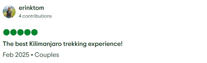 Gladys Adventure Trip Advisor Review