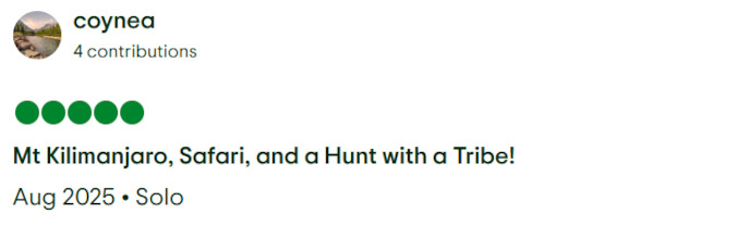 Gladys Adventure Trip Advisor Review