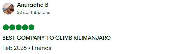 Gladys Adventure Trip Advisor Review