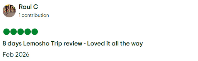 Gladys Adventure Trip Advisor Review