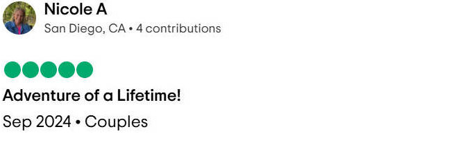 Gladys Adventure Trip Advisor Review